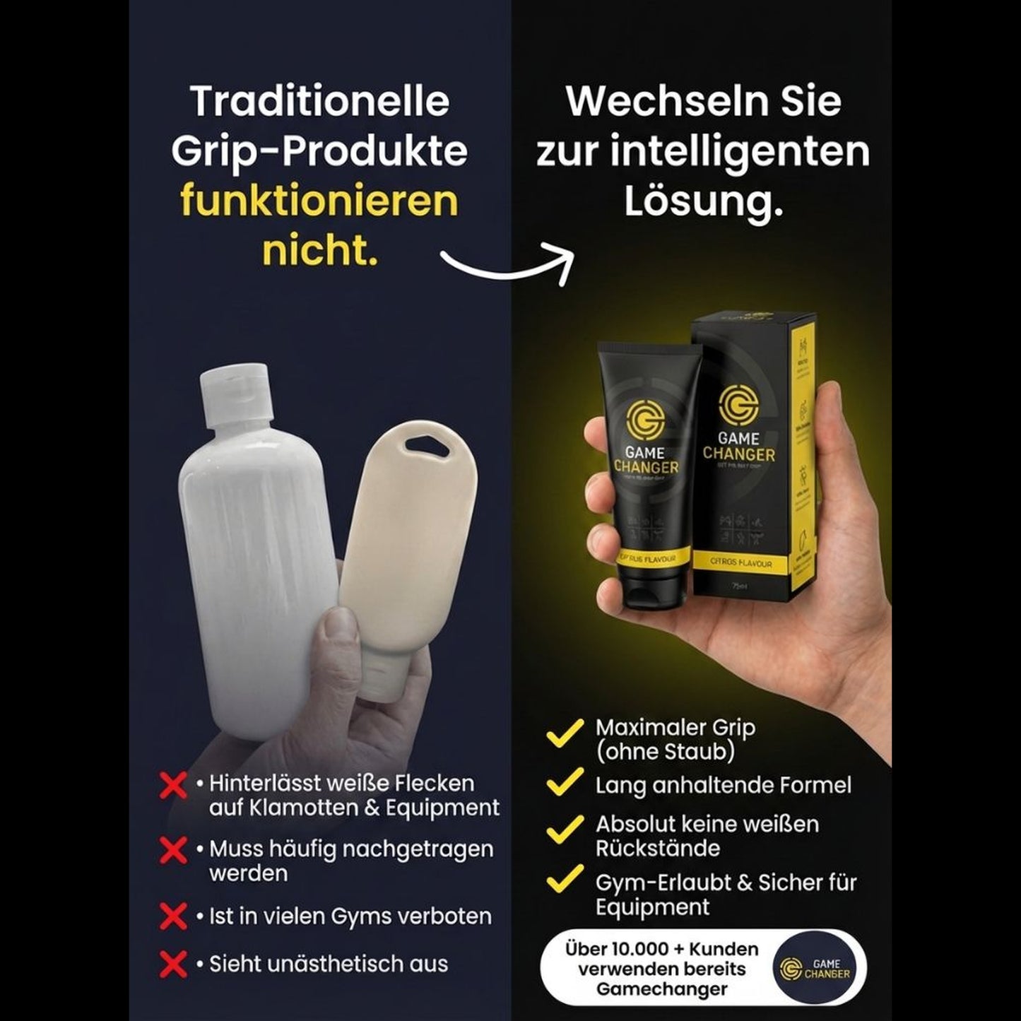 GameChanger Grip — Anti-Schweiß Handcreme