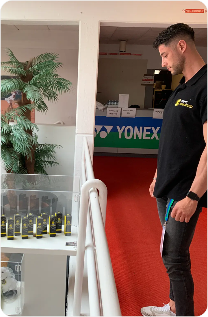ATP Profispieler mit GameChanger Grip bei der Kirschbaum International 2022